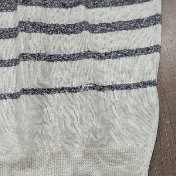 Mens Isaia Linen/Cotton Striped Crewneck Sweater Red Multi - Picture 3 of 5